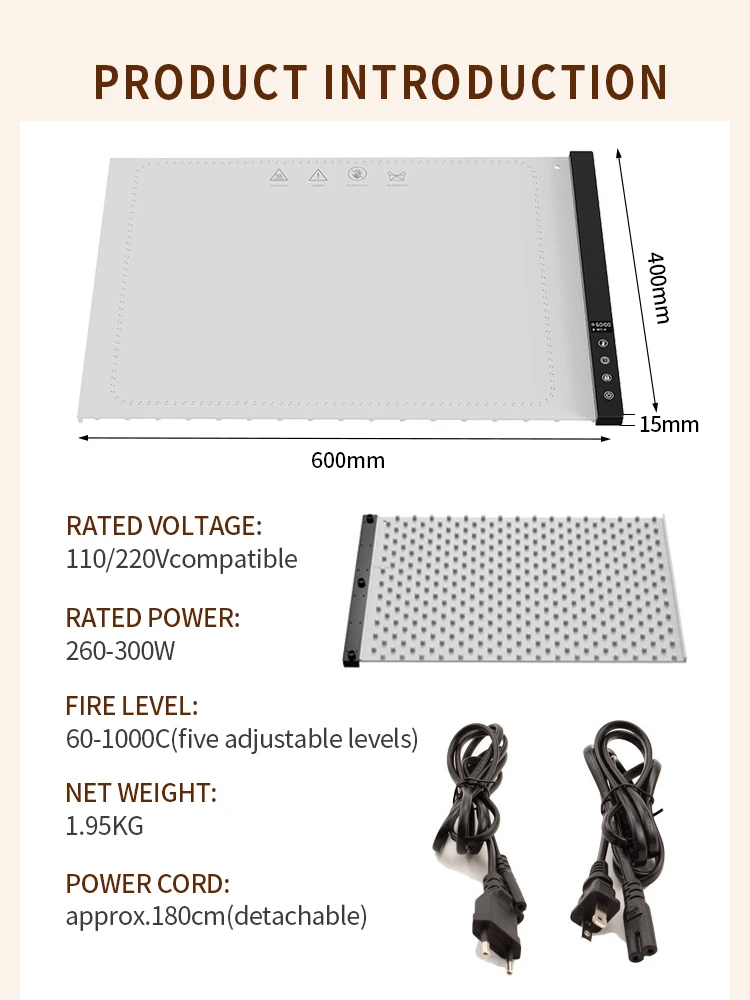 Electric Warming Tray with Adjustable Temperature Foldable Food Warmer Silicone Fast Heating for Home Buffets Restaurants