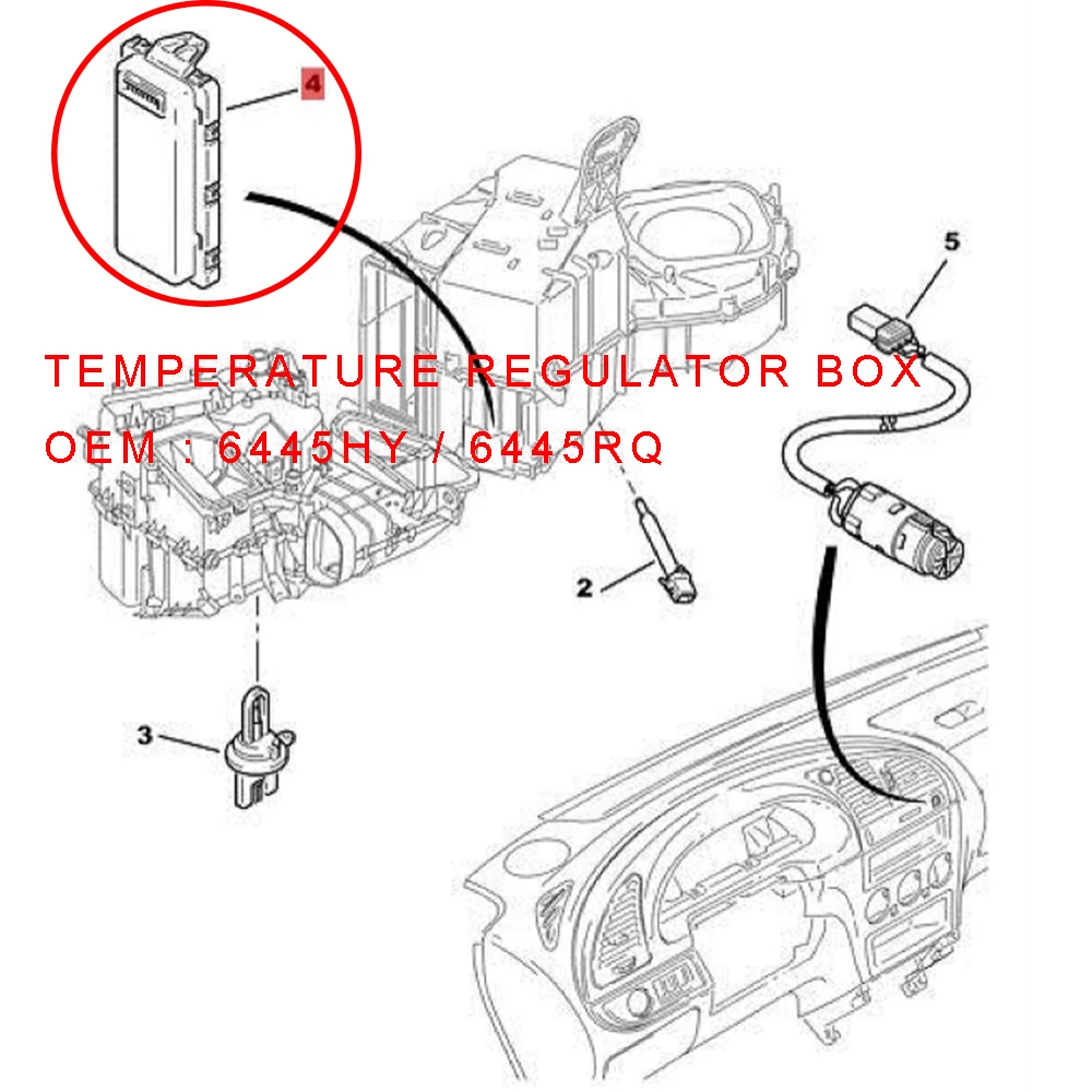Suitable for Citroen XSARA II Xsara Ii TEMPERATURE REGULATOR BOX Water temperature control box OEM：6445HY 6445RQ
