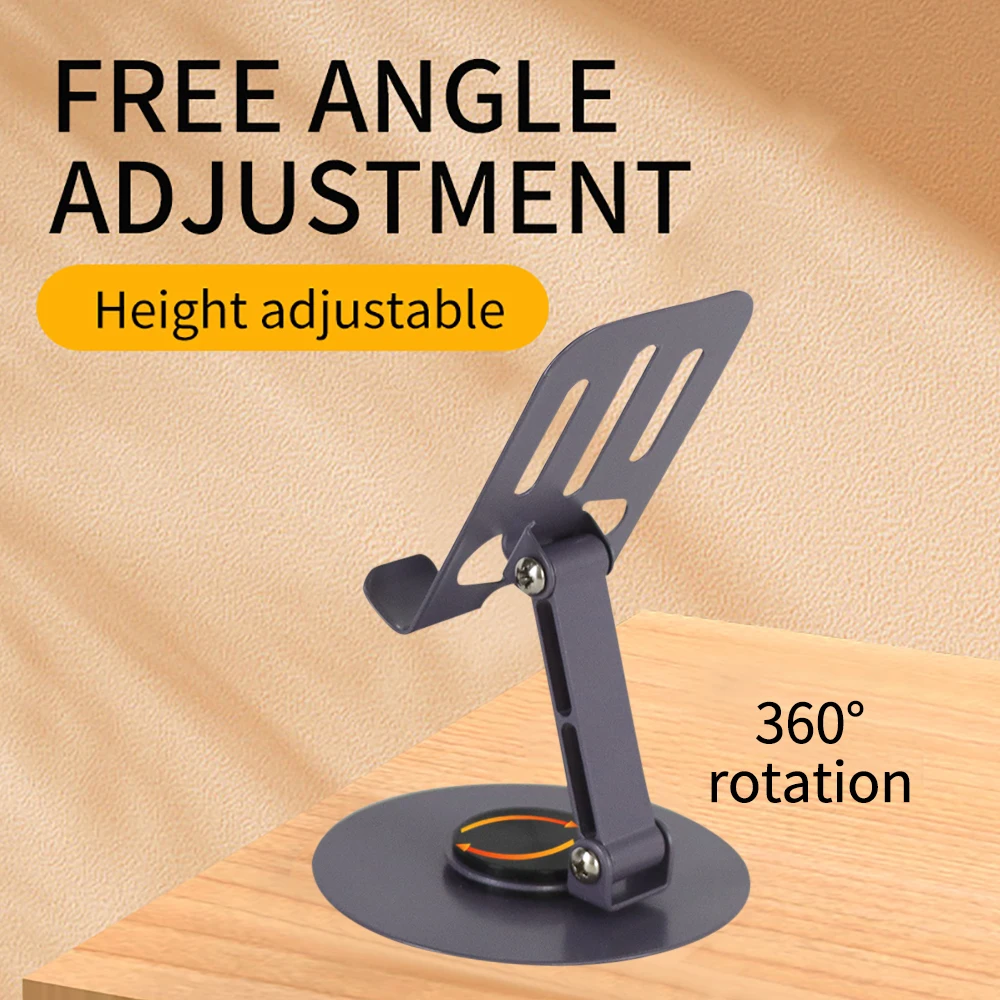 Aluminum Alloy Mobile Phone Holder Tablet Support Portable 360 Degree Rotatable Folding Stand Universal Desktop Lazy Bracket