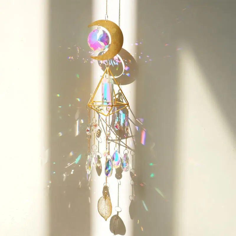 

Sun Catcher Wind Chimes Magic Crystal Pendant Balcony Window Fantasy Rainbow Pendant Small Gift Kawaii Room Decor