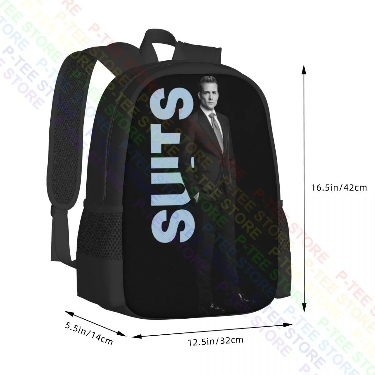 حقيبة ظهر Harvey Specter Suit StandingBackpack حقيبة مدرسية عصرية ذات سعة كبيرة #6