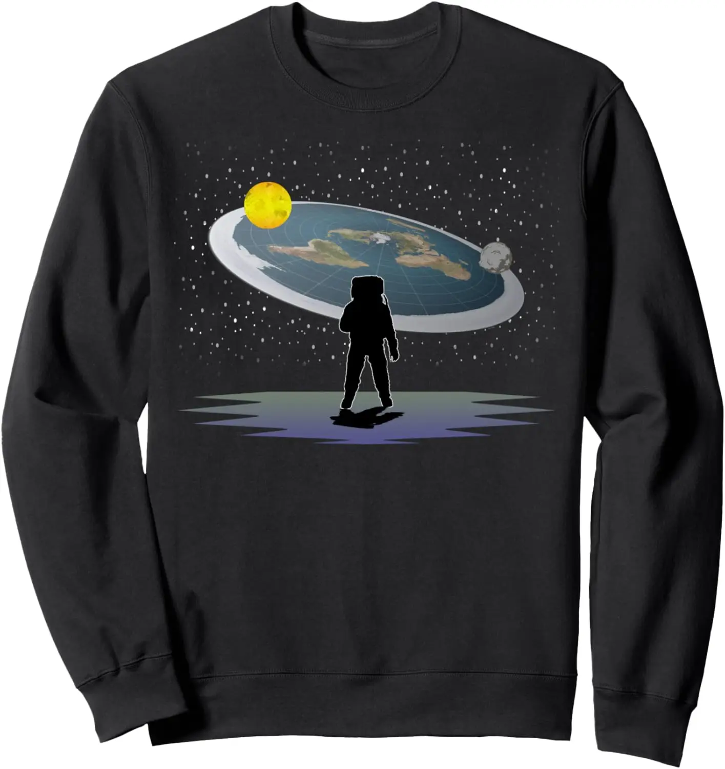 

The View of a Flat Earth Truther Sweatshirt