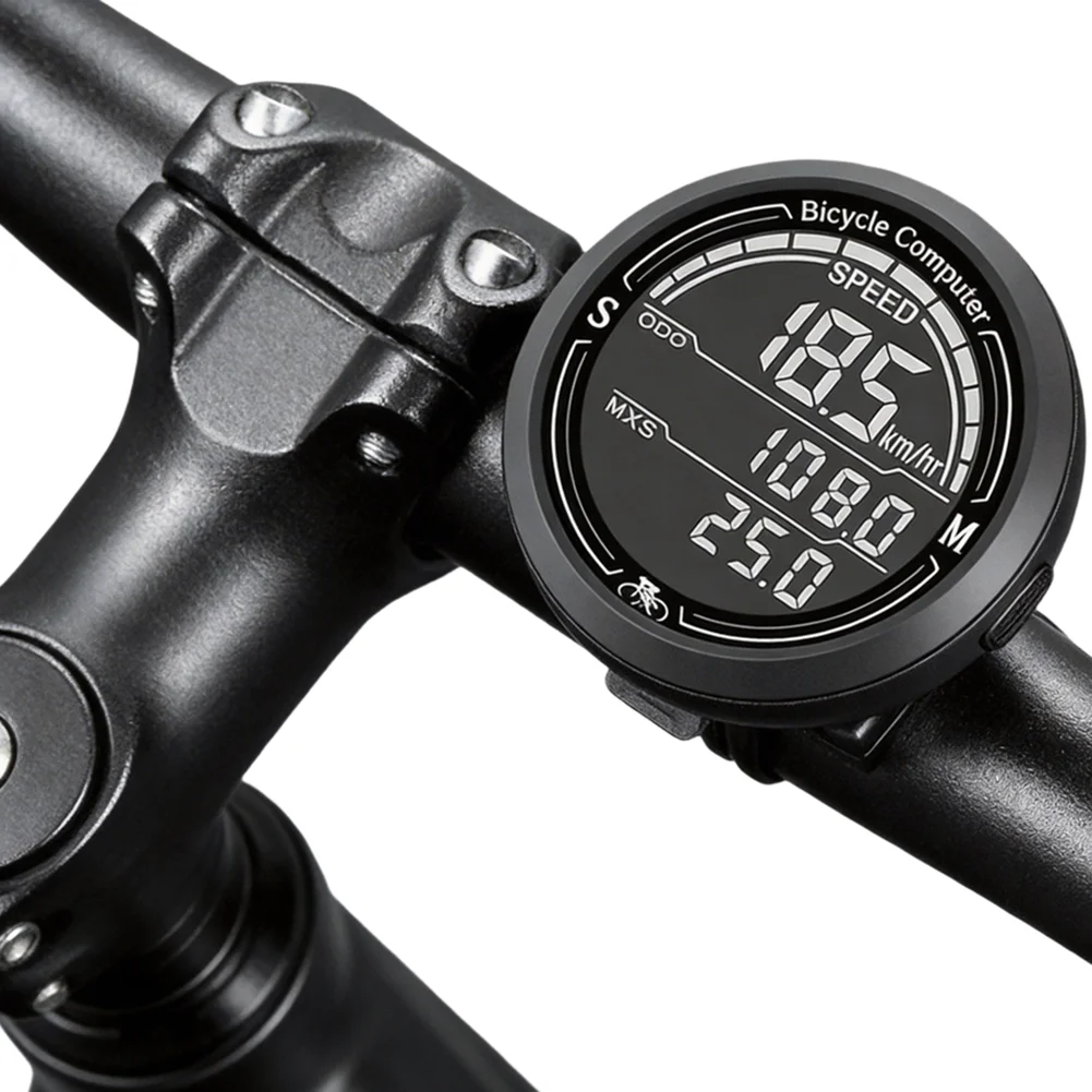 Cycle Computer for Bicycles Waterproof and Luminous Display High Accuracy Sensor Built in Long Life Battery Black