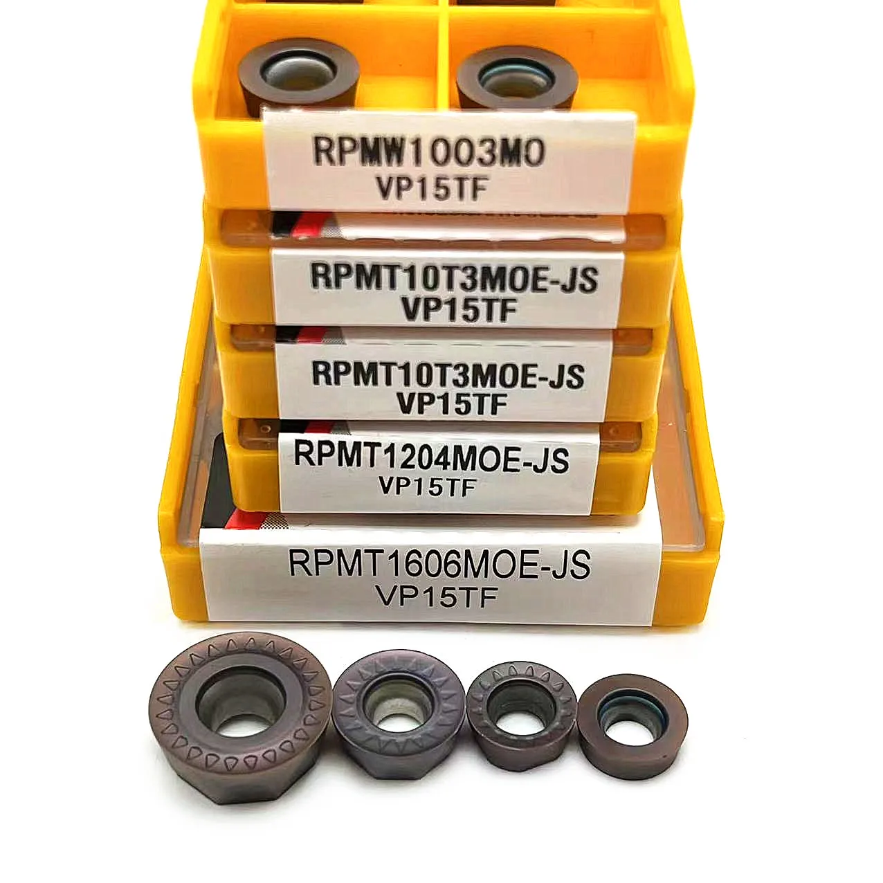 Herramienta de torneado de Metal, insertos de fresado, torno Indexable, 10 piezas, RPMT1204, RPMT1606, RPMT10T3, RPMT10T3, MOE, VP15TF