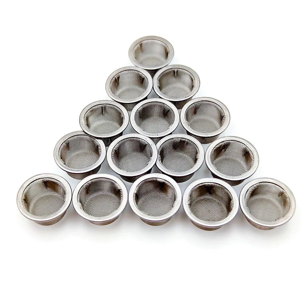 Tobacco Smoking Pipe Metal 304 Stainless steel Filter Screen Steel Mesh Smoking Pipe Filter Tobacco Accessories 10/20/50Pcs