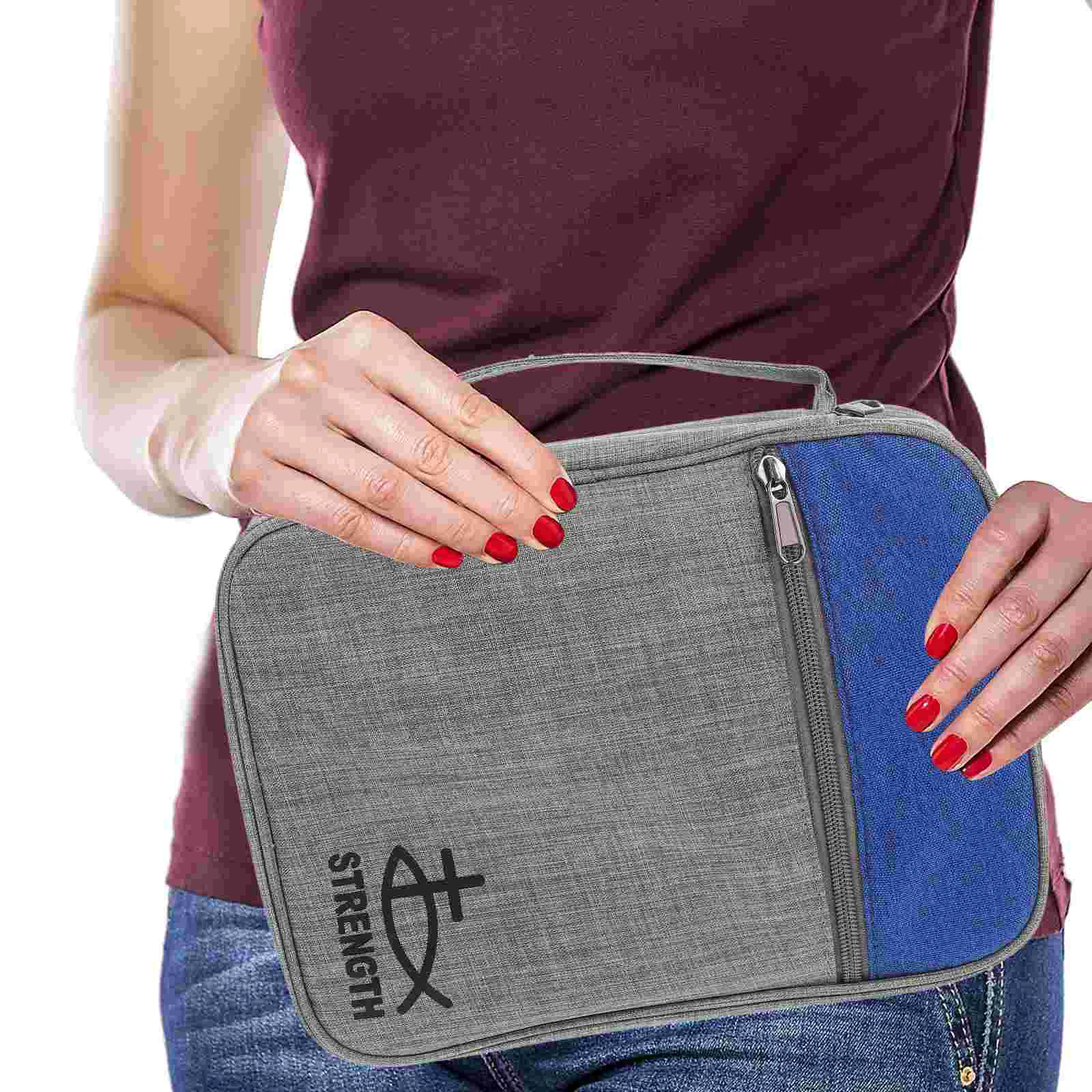 Bible Pack Book Bag Holder Case for Women Storage Lightweight Carrier Polyester Covers Travel File Bags