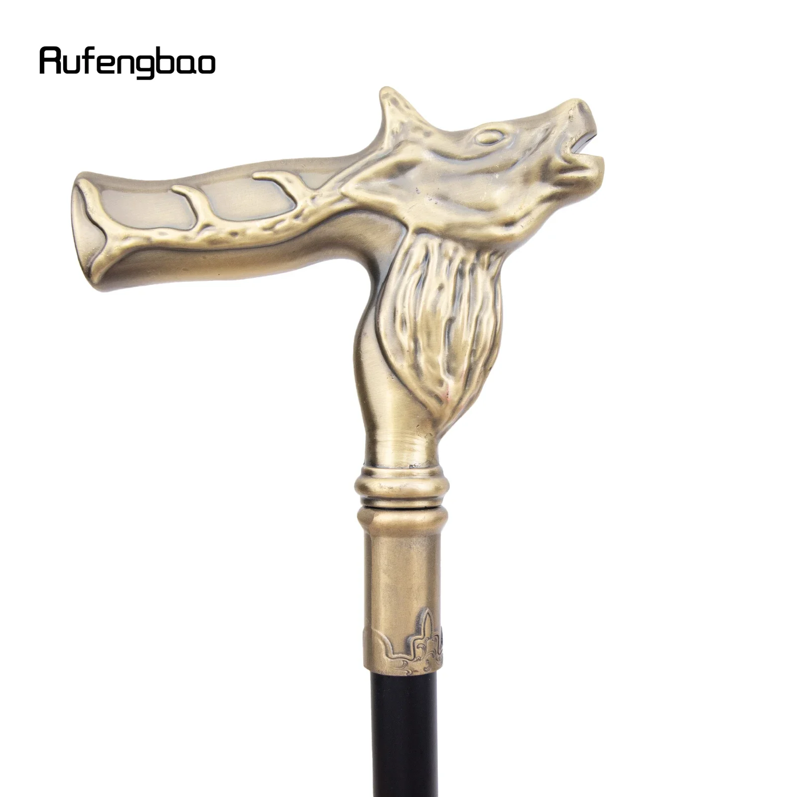 ทองแดงกวางเดิน Cane แฟชั่นตกแต่งเดิน Stick สุภาพบุรุษ Elegant คอสเพลย์ Cane KNOB Crosier 92 ซม