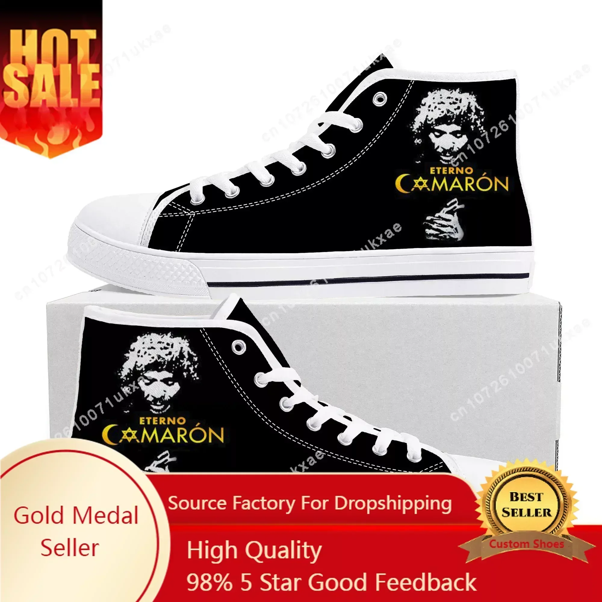 

C-Camaron High Top De La Isla Sneakers Mens Womens Teenager REUNION FLACO Canvas Sneaker couple Casual Shoe Customize Shoes