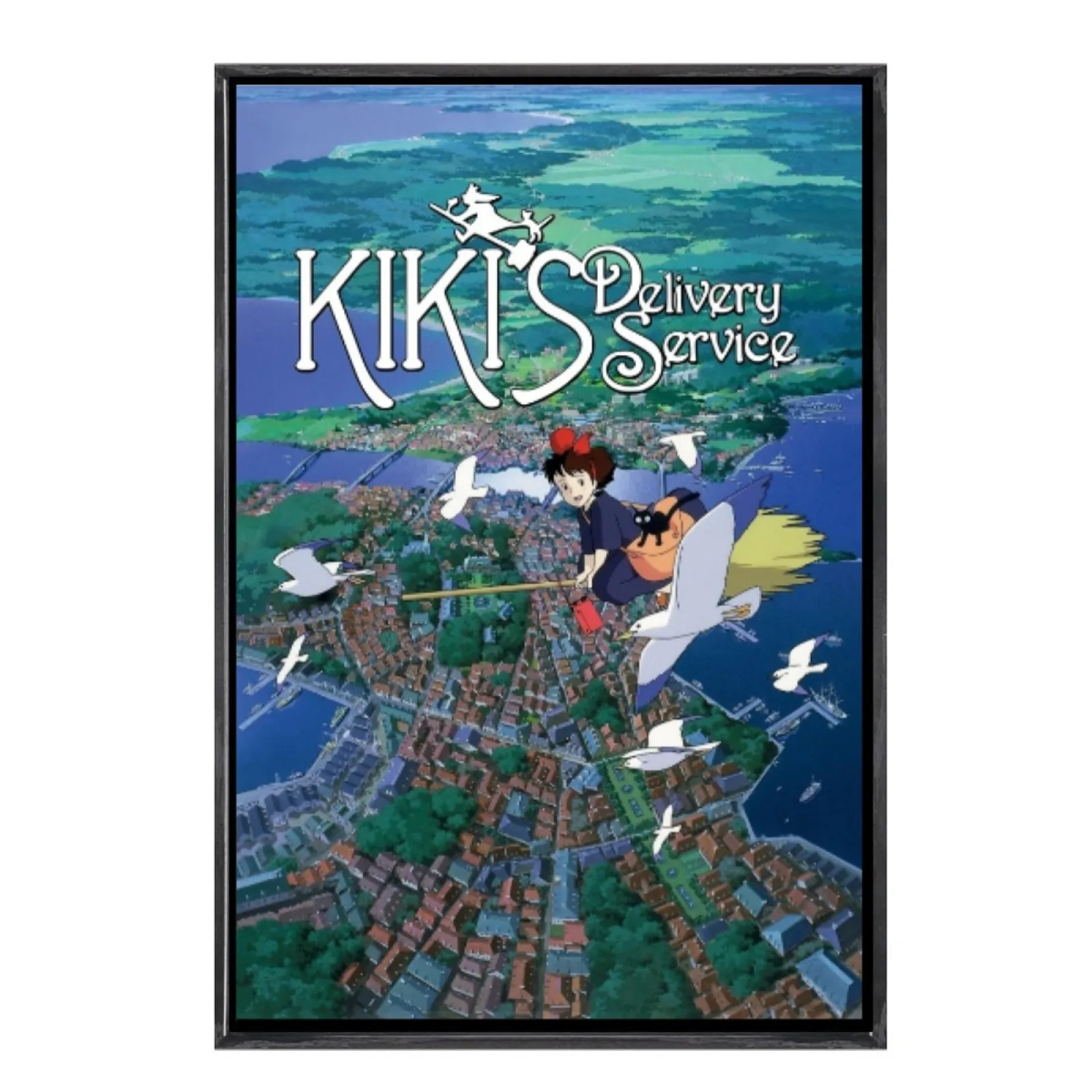 

Японская манга, многоразмерный холст, постер в двойной рамке, настенное искусство, служба доставки Кики, домашний декор