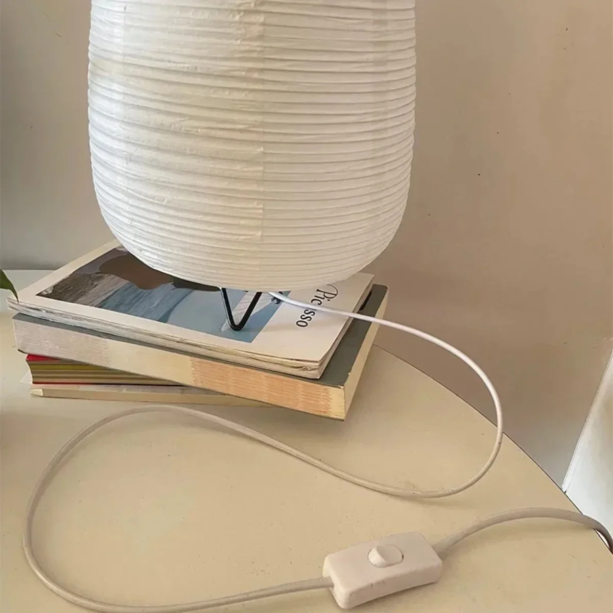 Nordic Home Decor Desk Light White Rice Paper Table Lamp Interior Lighting Wabi-Sabi Fixture Dining Table Bedside Bedroom Living