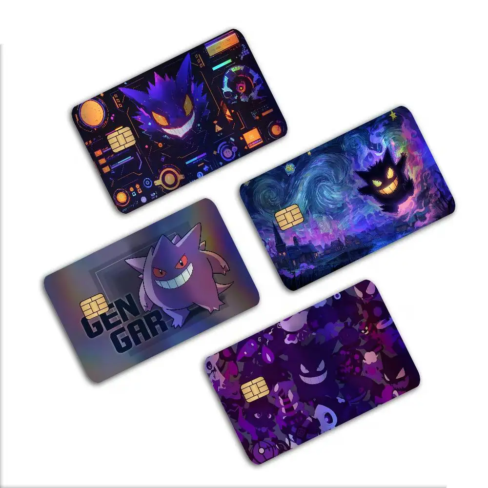 Cartoon G-GengarSS Trendy Laser Glitter Bank Card Stickers All Match Multi Purpose Use