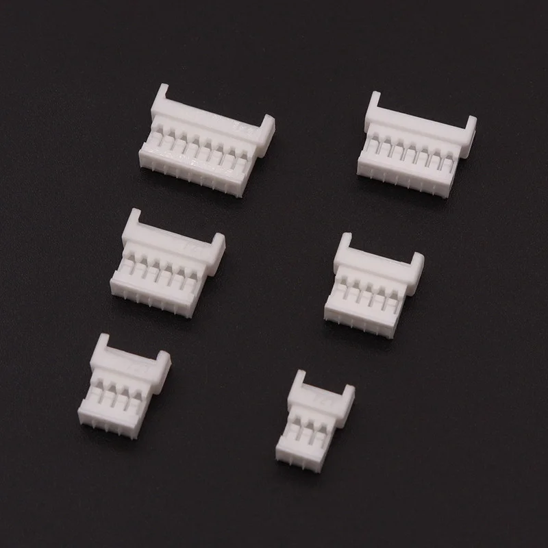 50Pcs Micro JST 1.25 Air Docking Female Connector Housing 1.25mm Pitch 2P3P4P5P6-10P Plug Plastic Shell With Terminal Metal Pins