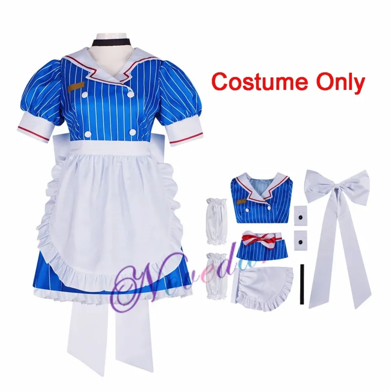 2025 11 disfraz de mesmerizador Teto Miku, peluca de Cosplay, traje de sirvienta, uniforme de juego de rol de Anime, vestido de fiesta de Carnaval para Wo