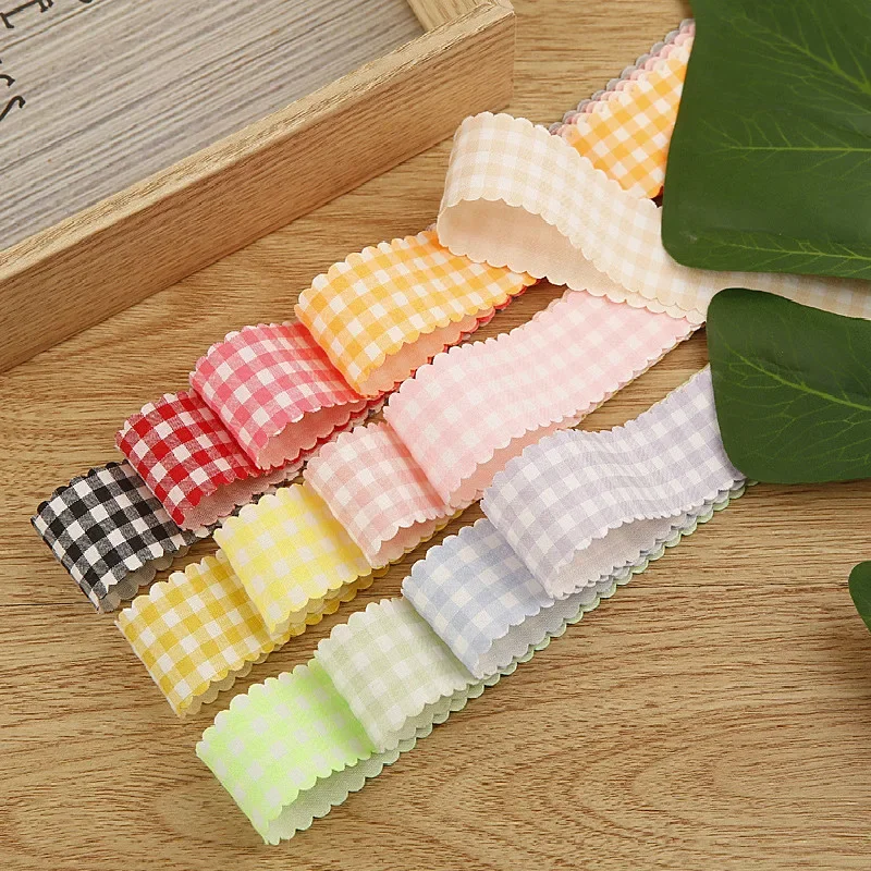 Houndstooth Ribbon Cotton DIY Hair Bow Hairclip Accessories Tie Brooch Handmade Design Printed Tape 10 16 25 40mm Sewing Fabric