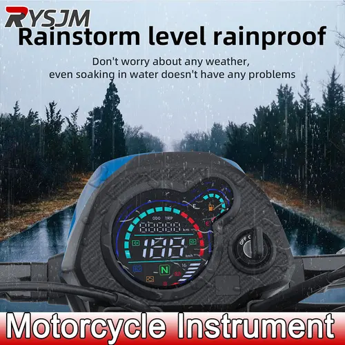 Velocímetro Digital para motocicleta, tacómetro, medidor de velocidad TRIP ODO KMH LCD, odómetro con señales de giro, voltímetro para Honda Navi 110