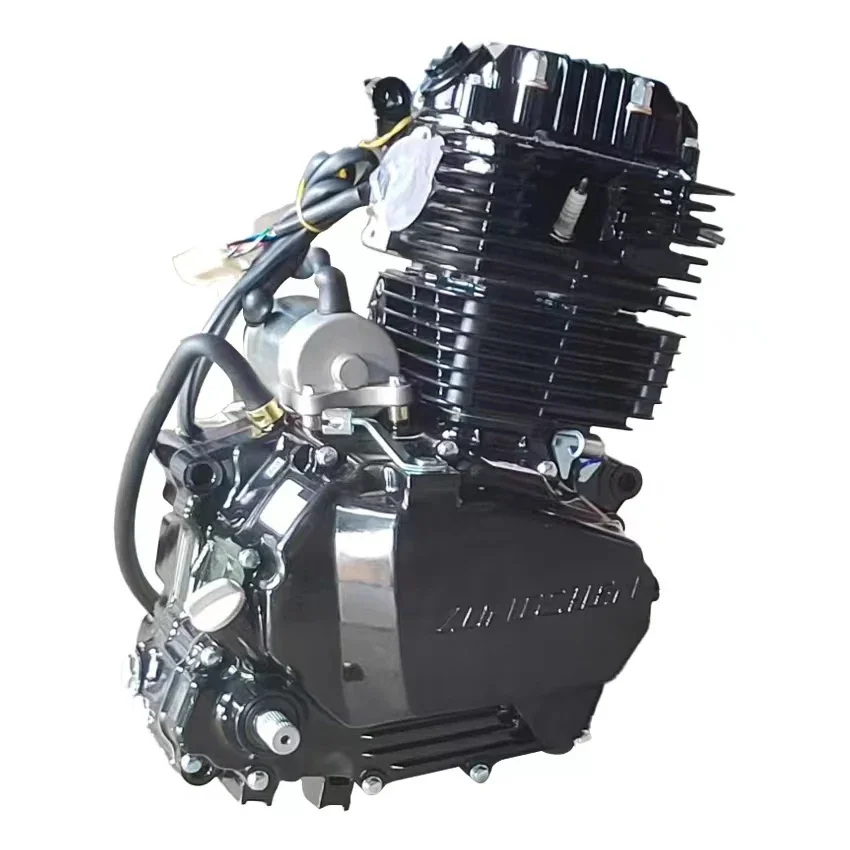 Picture 7: The 200cc 4-stroke Motorcycle Engine Assembly Features an Air-cooled Engine