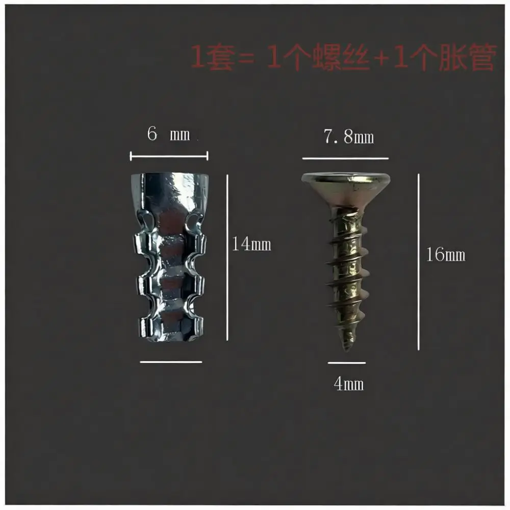 6x14mm Hinge Repair Fasteners Expansion Anchors Cabinet Door Tool For Tile Stone Wall Steel Furniture Installation Professional