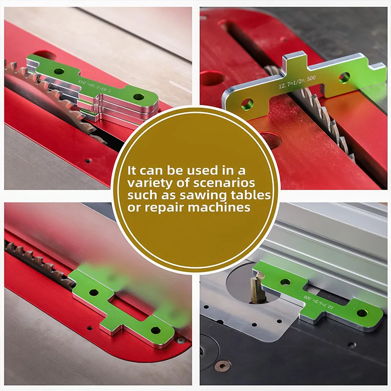 Woodworking Router การตั้งค่าบล็อก 7PCS Router Table Set Up บาร์สําหรับงานไม้การตั้งค่าความหนา, ความลึกความสูงมุมเจาะ Diamete