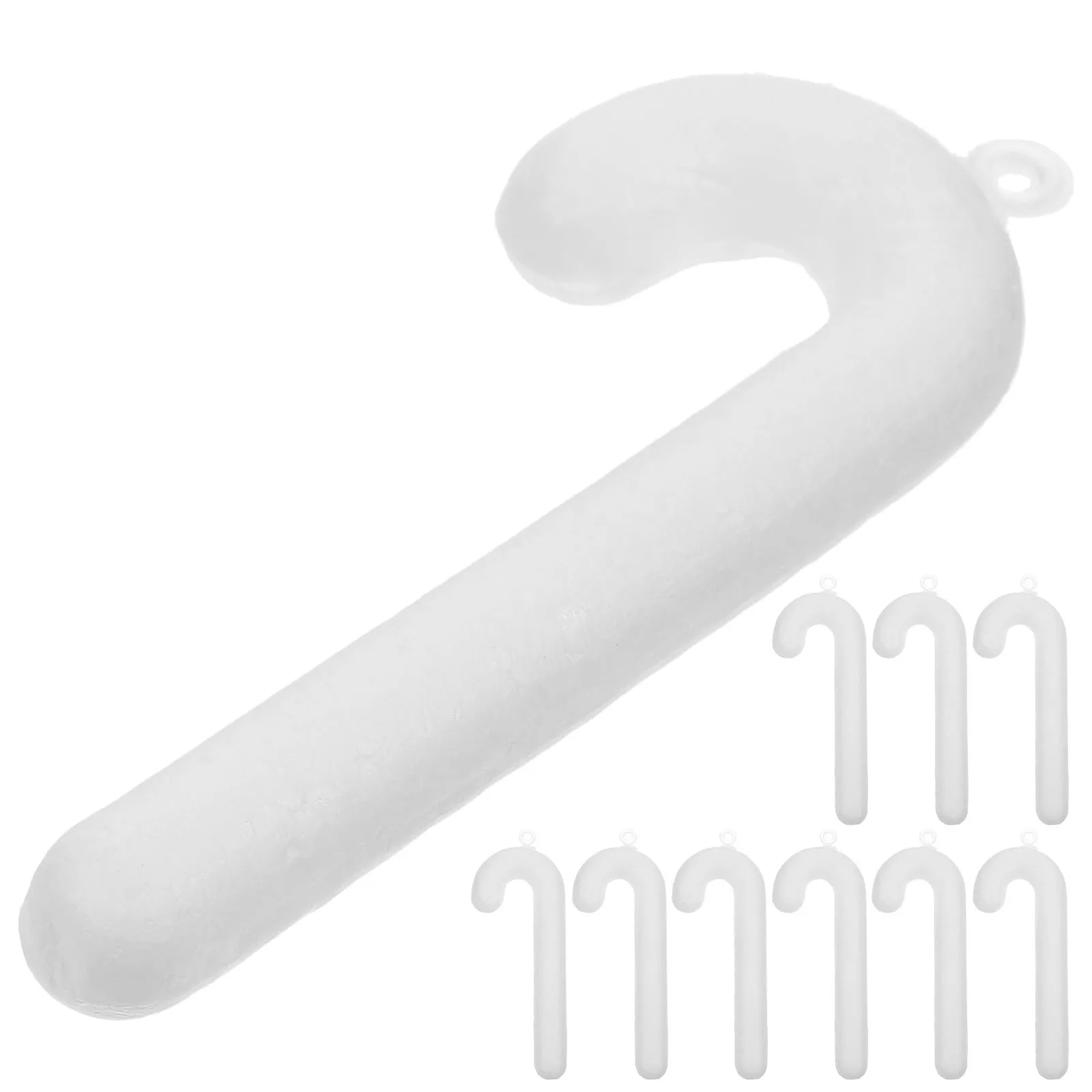 

10Pcs Christmas Crutch Pendants Premium Foam Hanging Decor Simple Artistic Design for Home Office Hotel Xmas Tree Adornments