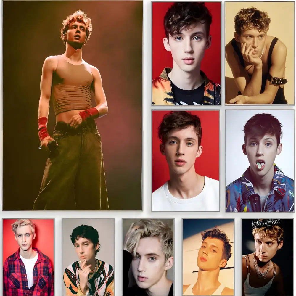 pop singer t-troye sivan Poster Classic Wall Art  Home Decor  Peel and Stick Unframed