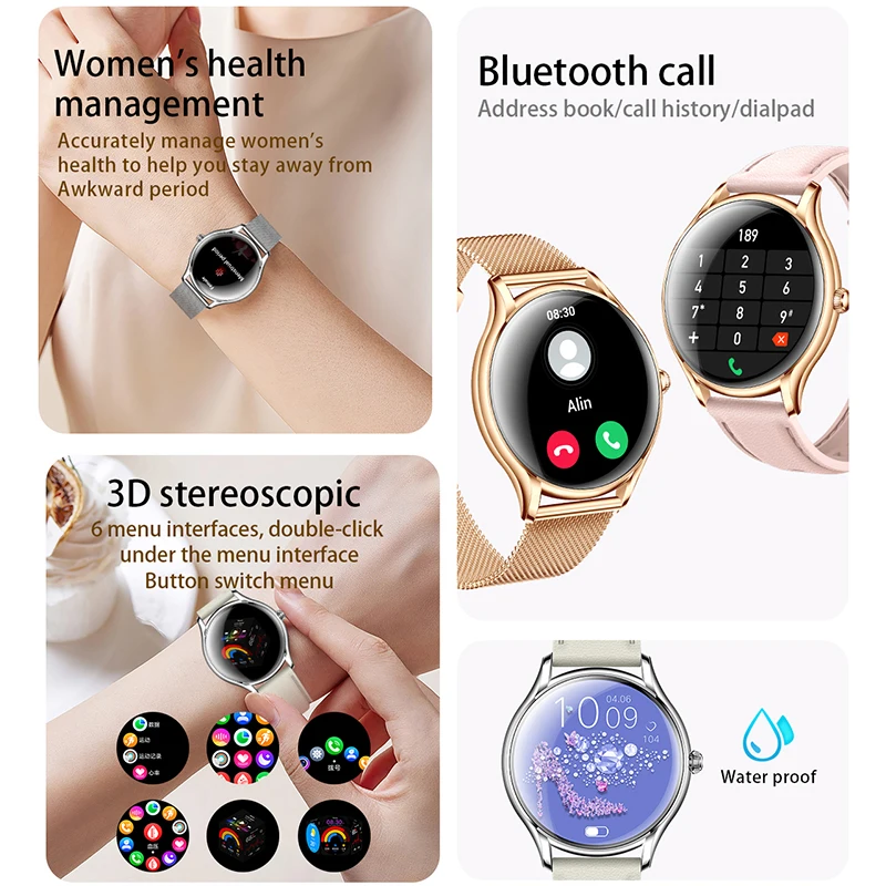 VALDUS VL55 Pro Smartwatch Women Full Touch AMOLED Screen Bluetooth Call Waterproof Long Battery Life Sport 2025 New Smart Watch