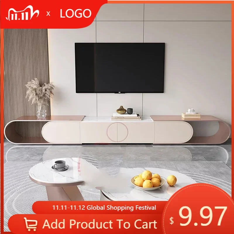 Luxury Living Room TV Cabinet Nordic Storage Foot Modern Television Table Portable Fernseher Schrank Salon Furniture MQ50DS