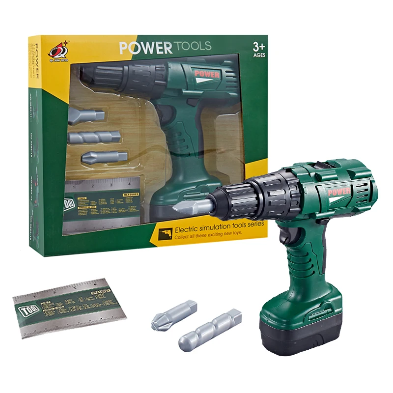 مجموعة أدوات الحفر الكهربائية المحاكاة للأطفال - مع أصوات حقيقية وأدوات لعبة بناء الحركة مع مجموعة براغي الحفر الكهربائية للأطفال الصغار