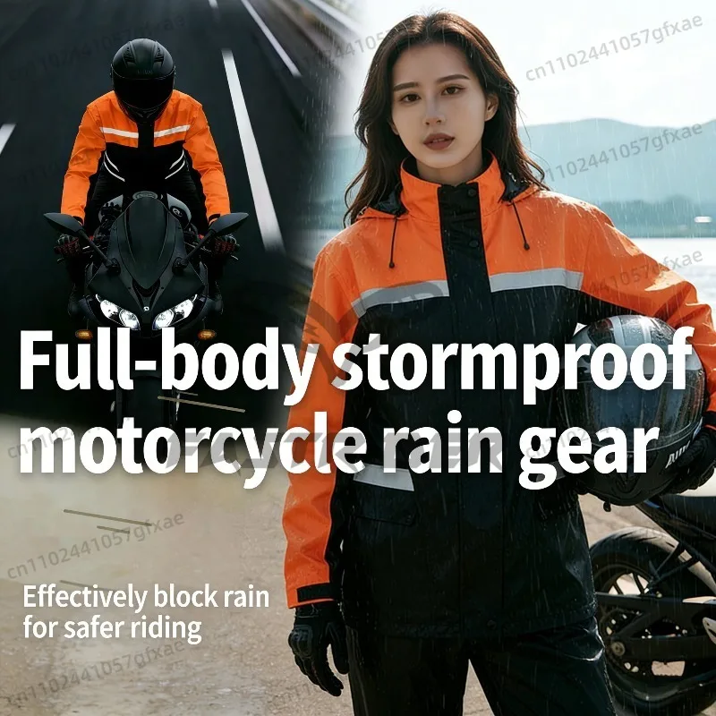 

motorcycle riding raincoat waterproof reflective rider split rain gear set motorcycle poncho waterproof raincoat 자전거우비