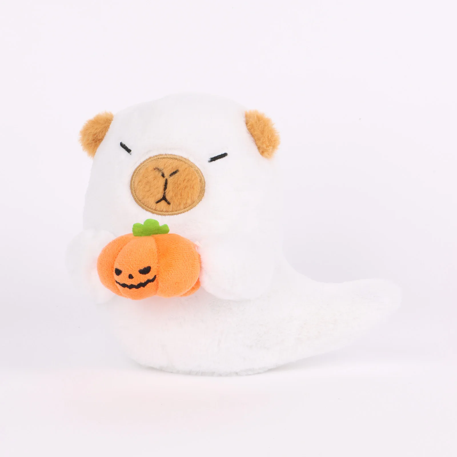 20 سنتيمتر لطيف شبح كابيبارا ألعاب من القطيفة كابيبارا مع اليقطين محشوة الدمى شبح بلوشي هدايا الهالوين الاطفال هالوين الديكور #6