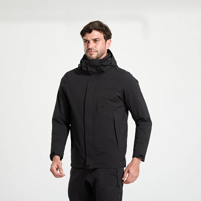 

Men 3 In 1 Casual Down Jacket Outdoor Ski Sports Soft Comfortable Puffer Outerwear Autumn Winter Warm Inner Lining Down Coat