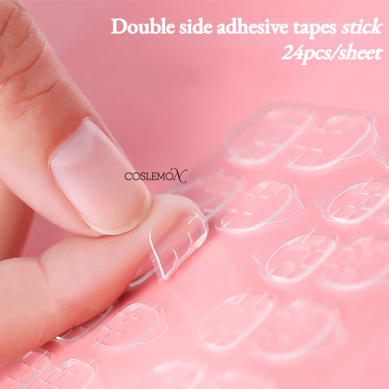 1/3/5/10/20 Sheets False Nails Sticker Transparent Double-Side Adhesive Tapes Press on Fake Nail Tip Extension Stick Makeup Tool