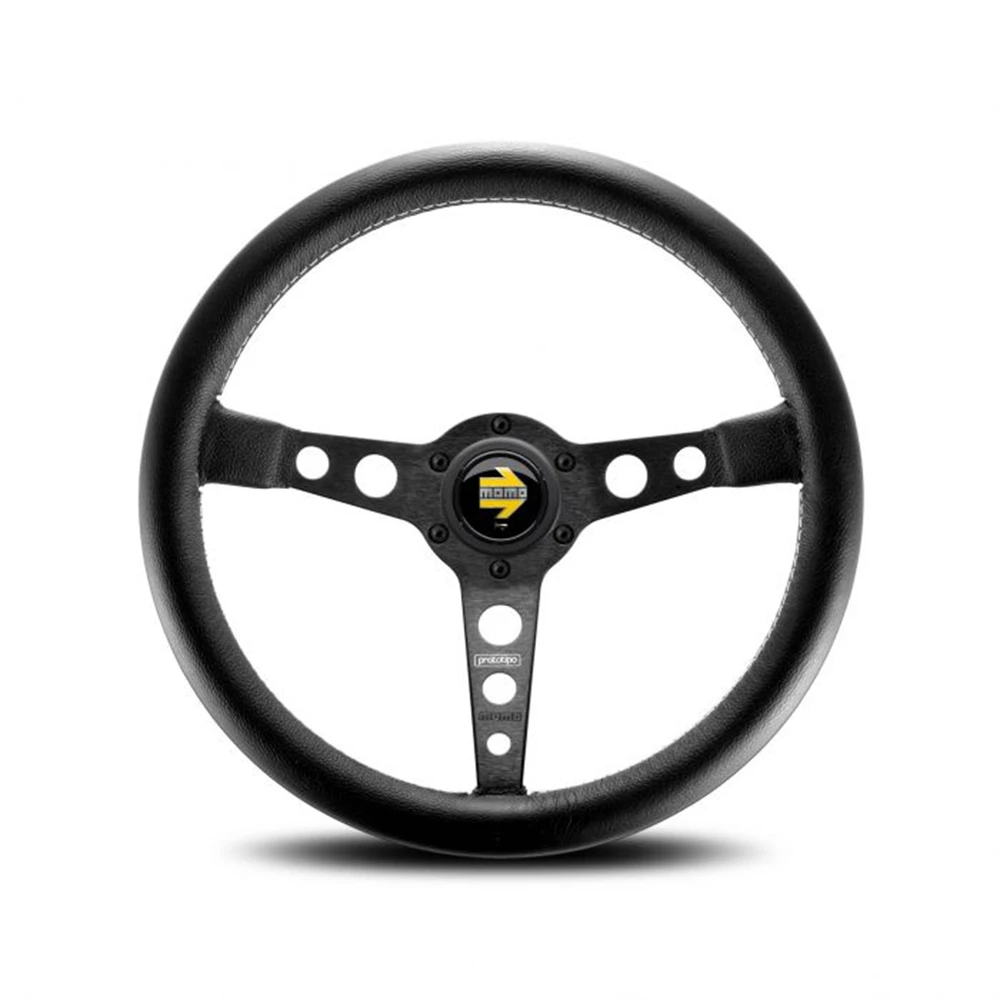 Universal Drift 350mm MOMO PROTOTIPO Racing Steering Wheel Car Leather JDM MOMO Steering Wheel Volantes For VW HONDA TOYOTA BMW