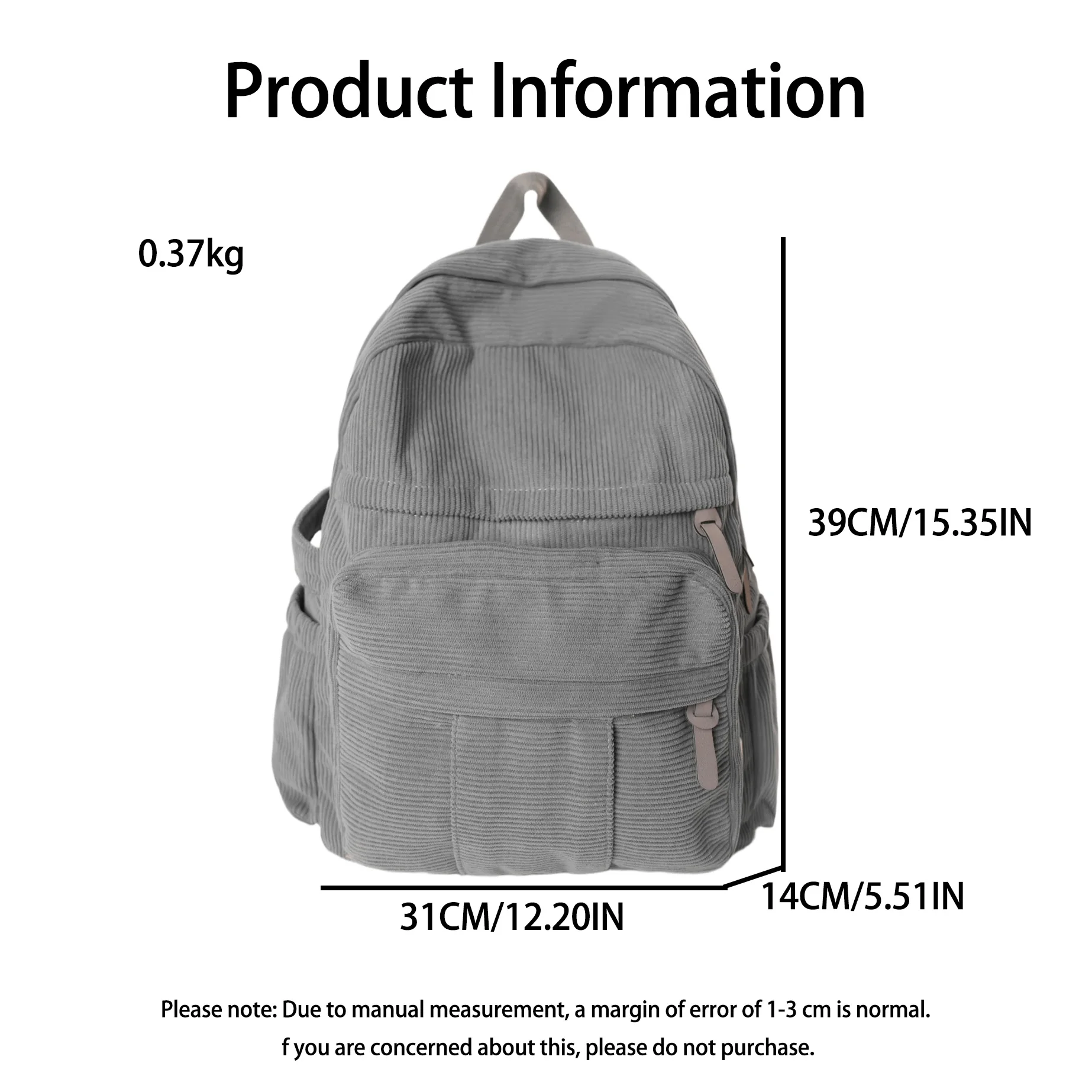 حقيبة ظهر كاجوال من سروال قصير للجنسين على الطراز الياباني خفيفة الوزن ومتعددة الاستخدامات حقيبة ظهر نسائية للرجال #2