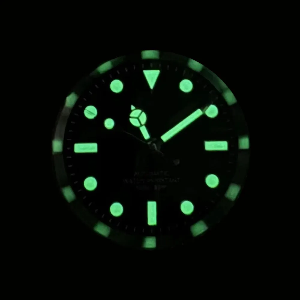 Tandorio 40mm Classic Diving Watch Solid Bronze Sapphire Glass 20ATM Black Dial Luminous Miyota8215 Movement Automatic Men Watch