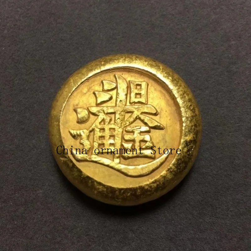 (Daily Gold) Antique gold-plated Gold Ingot Daily Gold Suitable for collecting and displaying