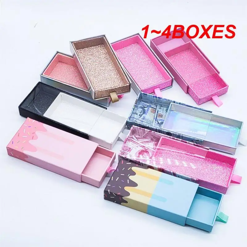 1~4BOXES Eyelash Ice Cream Box Fashion All-match Gift Boxes Various Styles Storage Boxs Case Favor Box For Kids Party