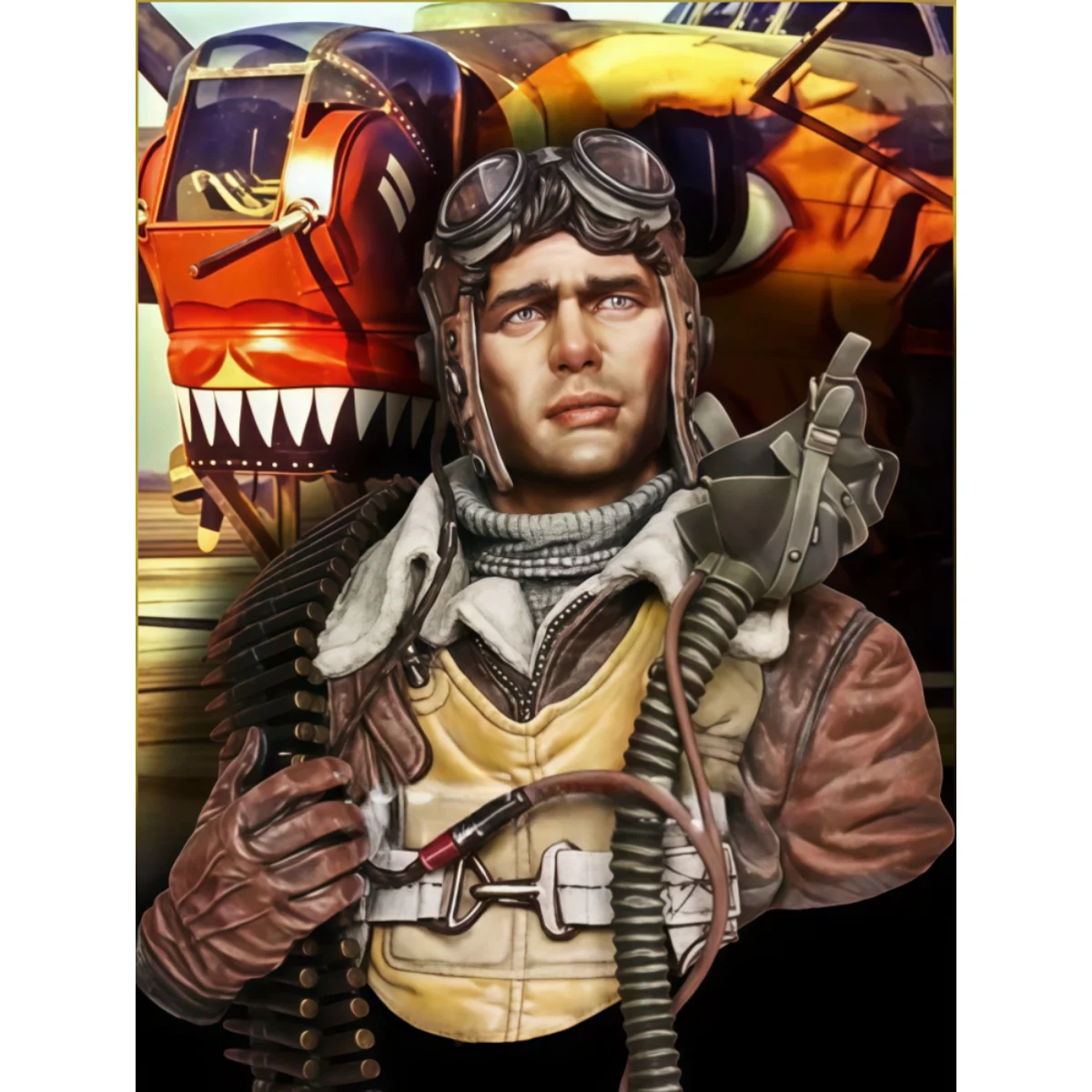 

1/10 resin soldier model GK - Half figure - World War II US Army Air Force - Unassembled and unpainted DIY kit 1164X
