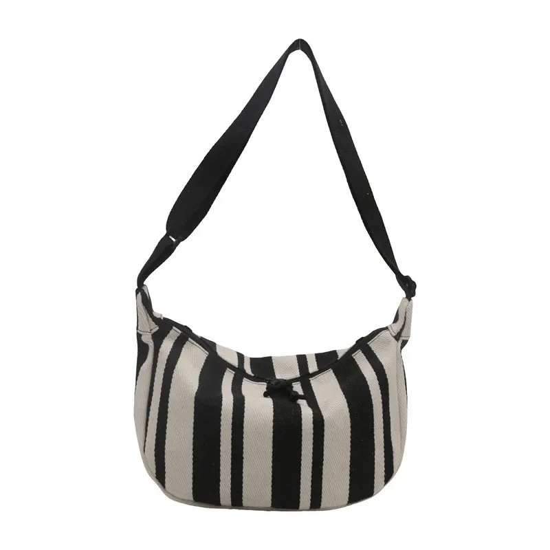 

Casual Striped Women Handbag Fashion Tote Bag High-Capacity Simple Long Strap Crossbody Pouch Single Shoulder Bags hand bagS
