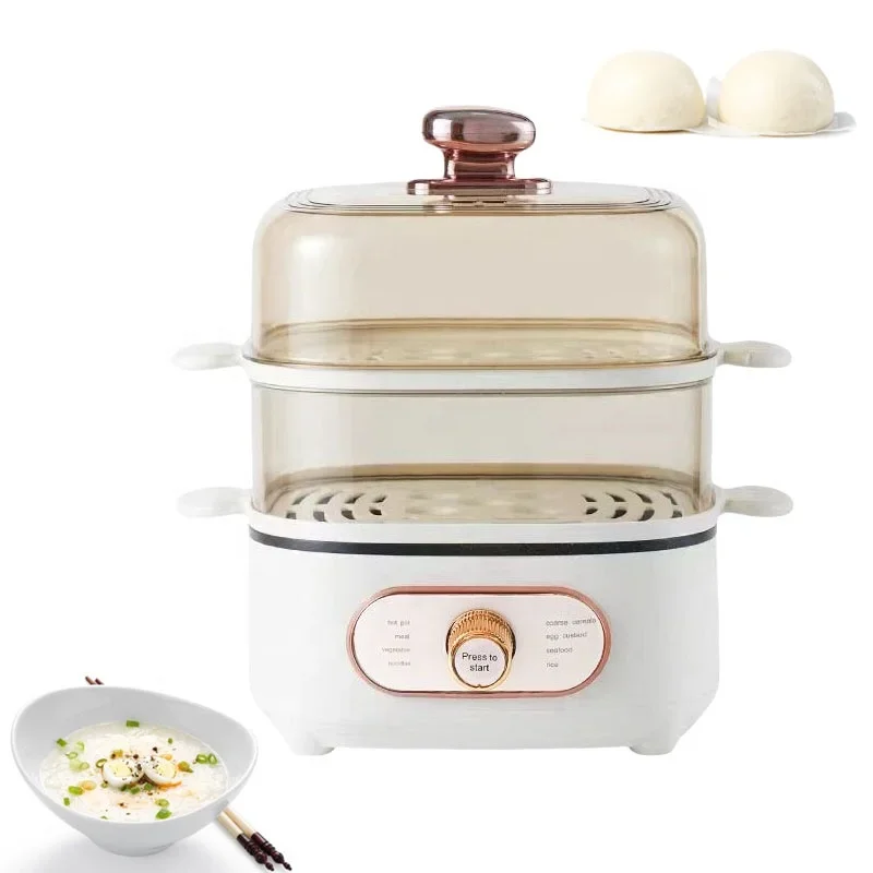 Egg Boiler Double Layers Electric Egg Cooker Steamer Corn Milk Steamed Rapid Breakfast Multifunction Cooking Appliances Kitchen