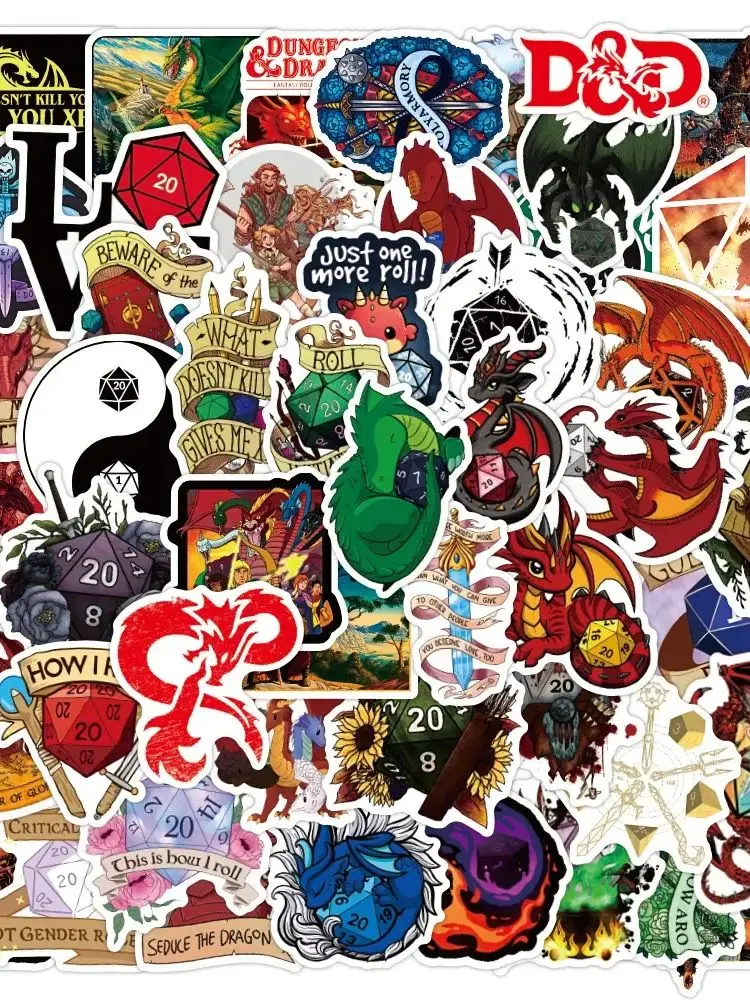 AliExpress GOGOTU 50/100PCS Dungeons & Dragons Stickers Cool Game Graffiti Sticker Scrapbook Luggage Laptop Guitar Car Bike Skateboard Toy