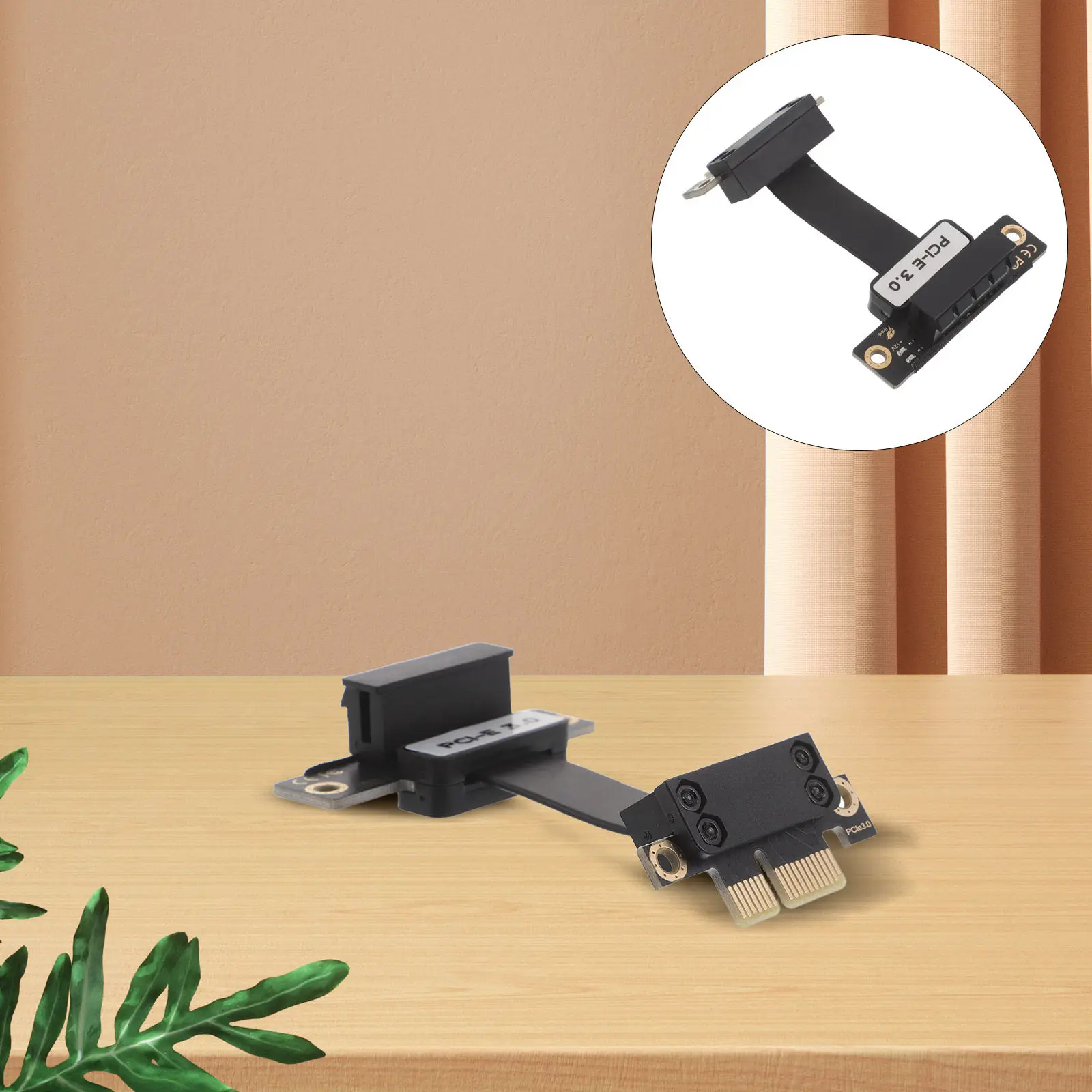 

Pci-E 3.0 1x to 1x Riser Card 5cm Right Angle Adapter Extension Cable for Graphics Card Mining External GPU Space Optimization