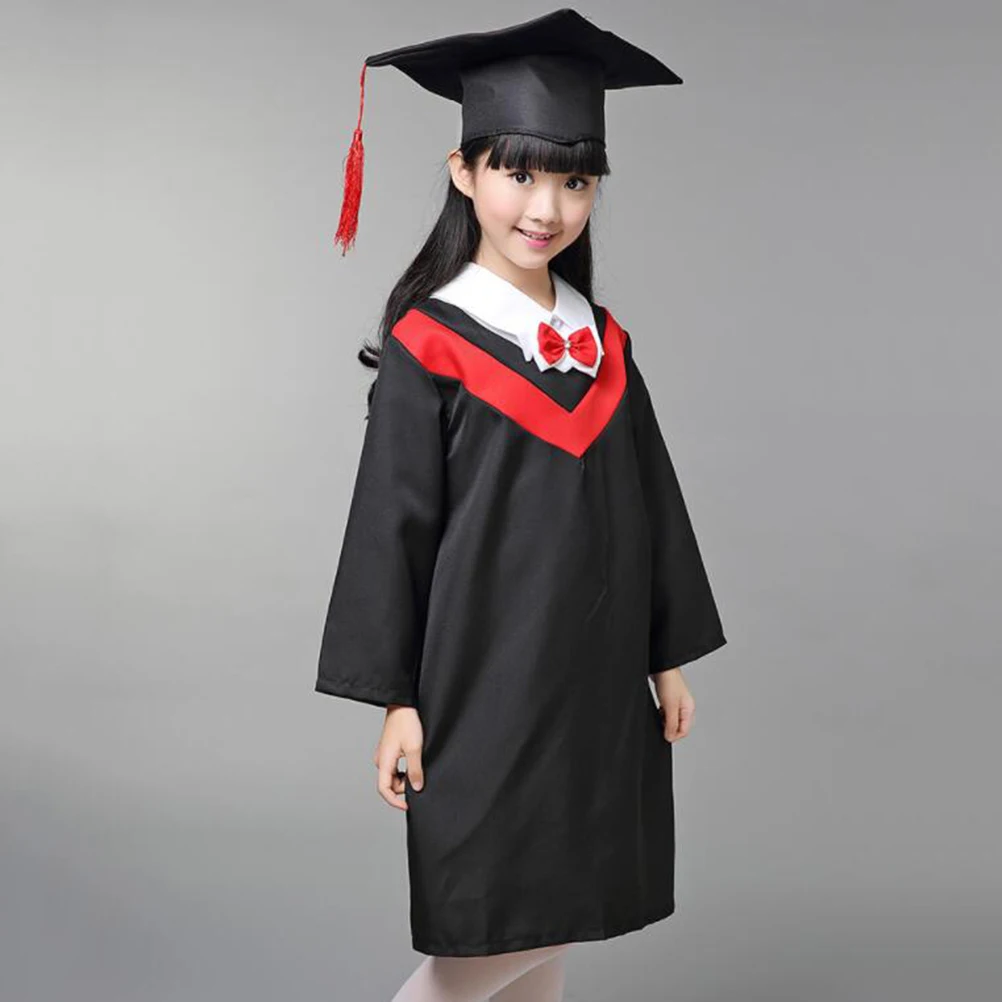 

Children Graduation Suit with Cap Gown Cloak Kids Preschool Graduation Ceremony Uniform for Kid Festival Clothing Costume Outfit