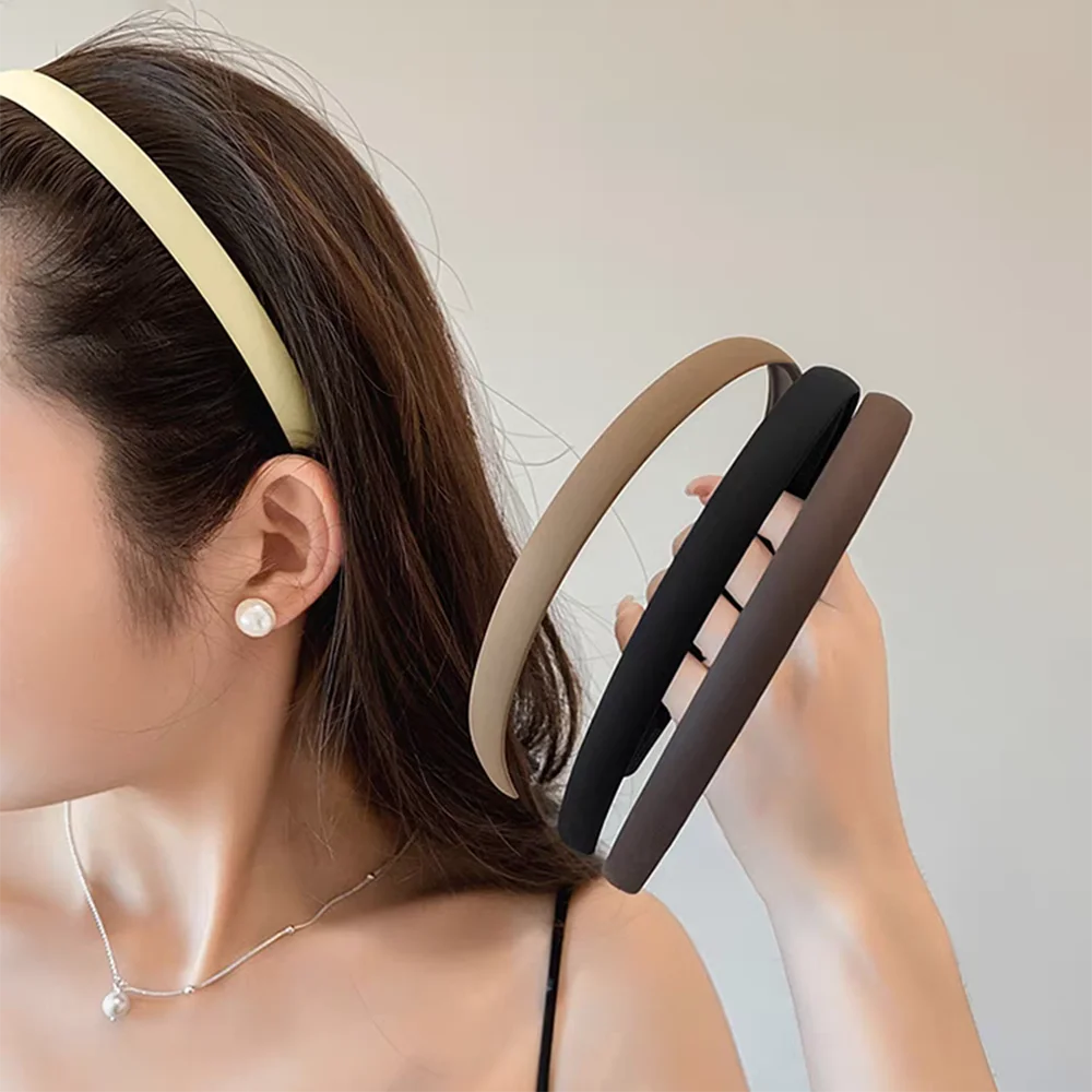 4-teiliges europäisches und amerikanisches schwarzes Khaki-Stil-Haarband, Stirnbänder für Damen und Herren, vielseitiges Mädchen, koreanisches tägliches Haar-Accessoire-Werkzeug – Detail 6