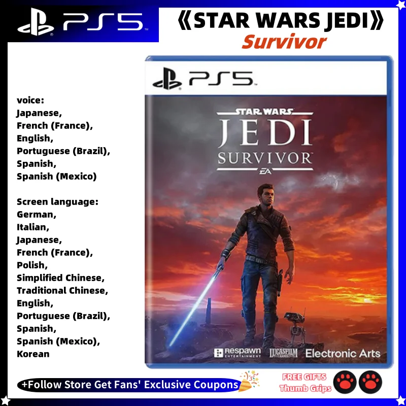 Sony New Game CD Playstation 5 Star Wars Jedi: Survivor Game Card Playstation5 Games Disk Ps5 Star Wars Jedi: Survivor