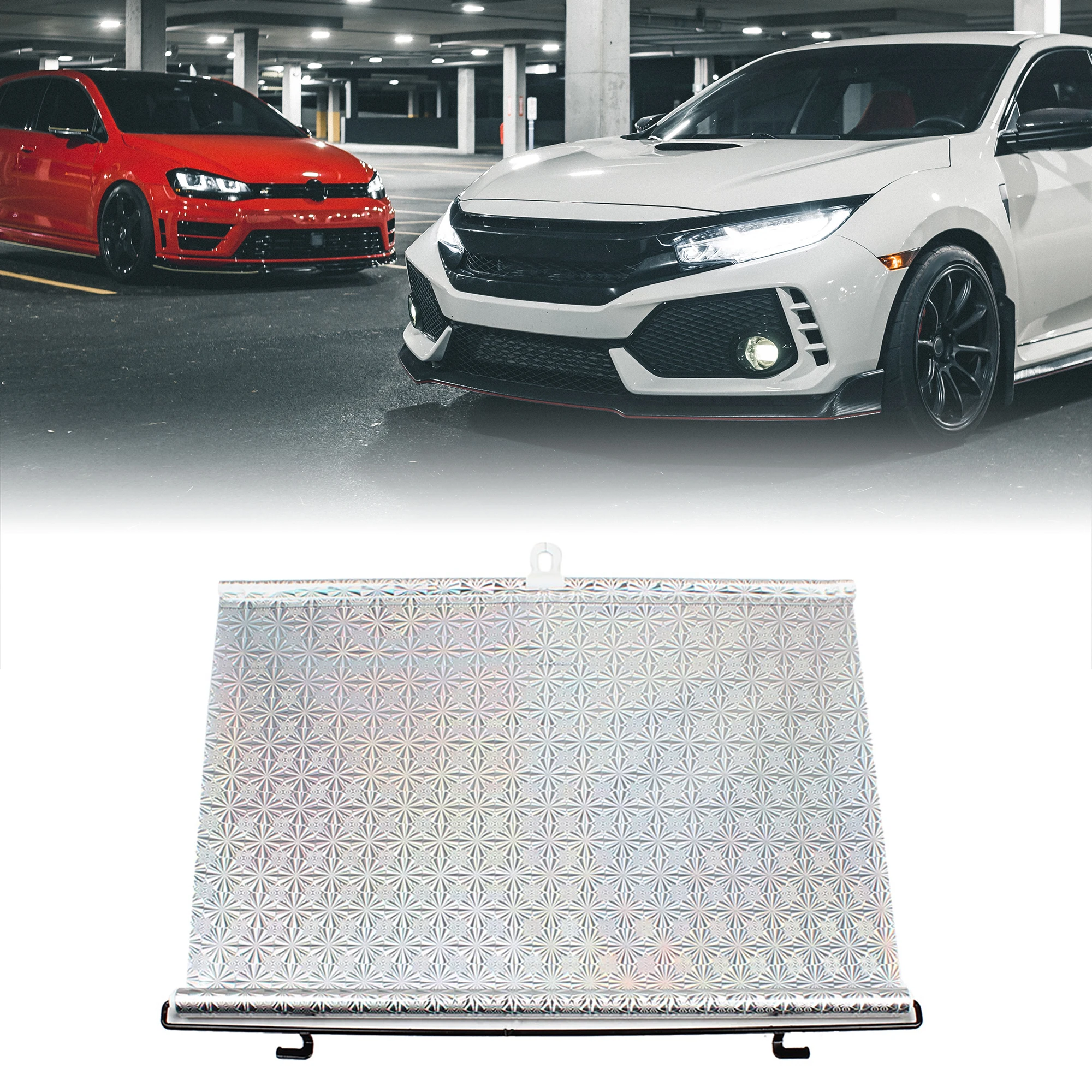 

Светоотражающий выдвижной солнцезащитный экран Uxcell для окон, 130 см x 58 см