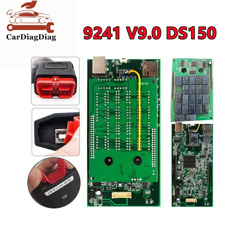 

Double PCB 9241A V9.0 V9.1 BT USB VD150 TCS Pro New Version 2021.11 Cars Trucks Diagnostic Tool OBD OBD2 OBDII Scanner