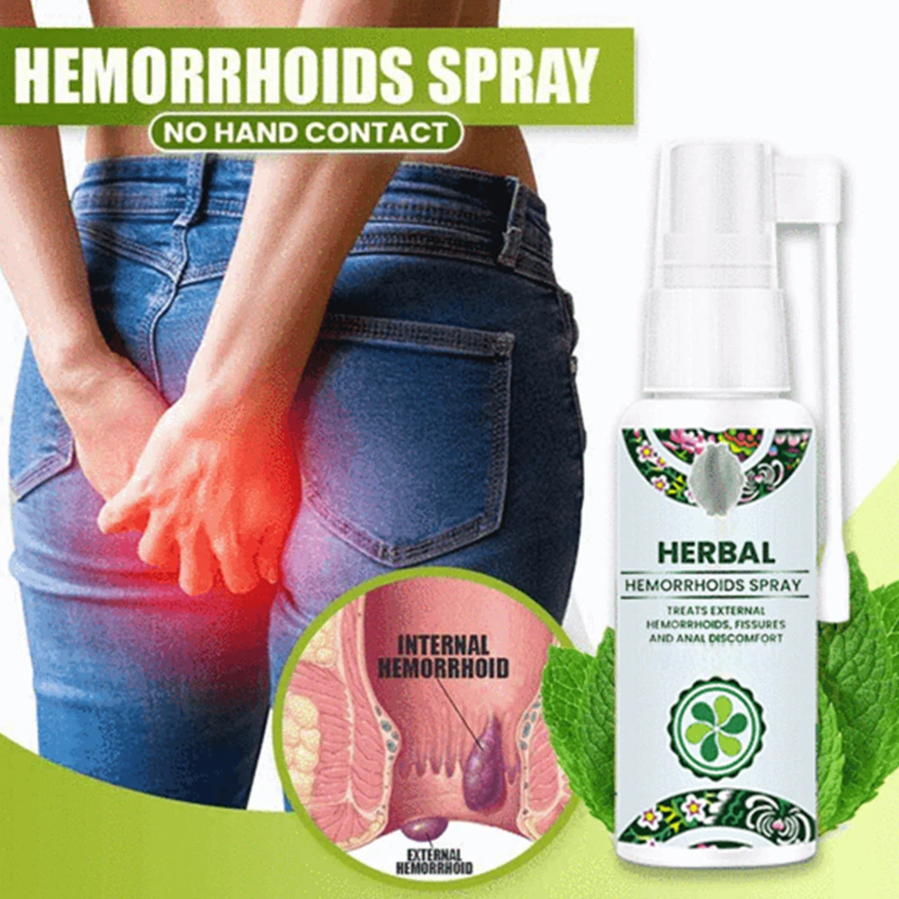 natural herbal spray mixed with Anshu spray relieve swelling hemorrhoid eliminate meat ball hemorrhoid spray 30ml