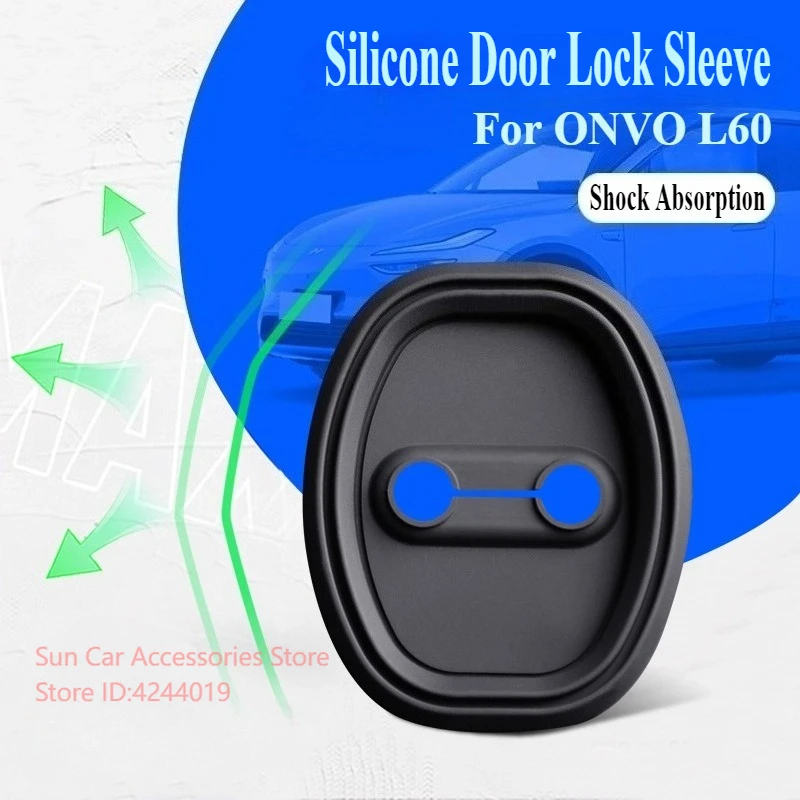 

For NIO ONVO L60 Silicone Door Lock Sleeve Shock Absorption Collision Protection Cover Car Interior Modified Supplies Accessory