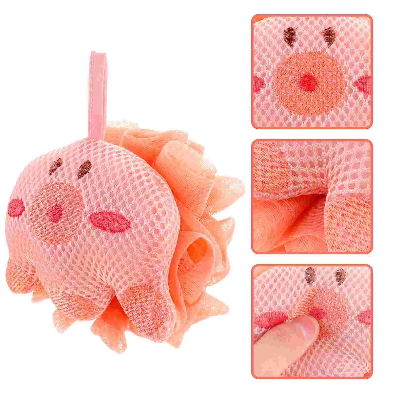 

Cartoon Bath Ball Bathtub for Baby Exfoliating Balls Kids Body Loofahs Pink Child Wash