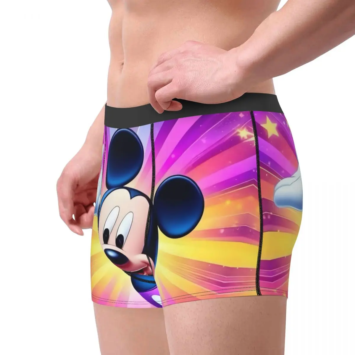 مخصص ميكي ماوس سراويل بوكسر أوم ثلاثية الأبعاد طباعة موضة الكرتون لطيف طباعة الرسوم المتحركة سراويل داخلية ملخصات تمتد السروال